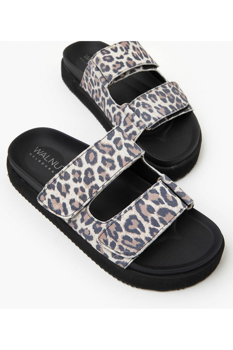 Mel Leather Slide Leopard