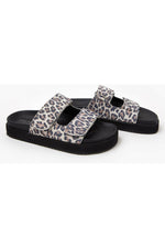 Mel Leather Slide Leopard