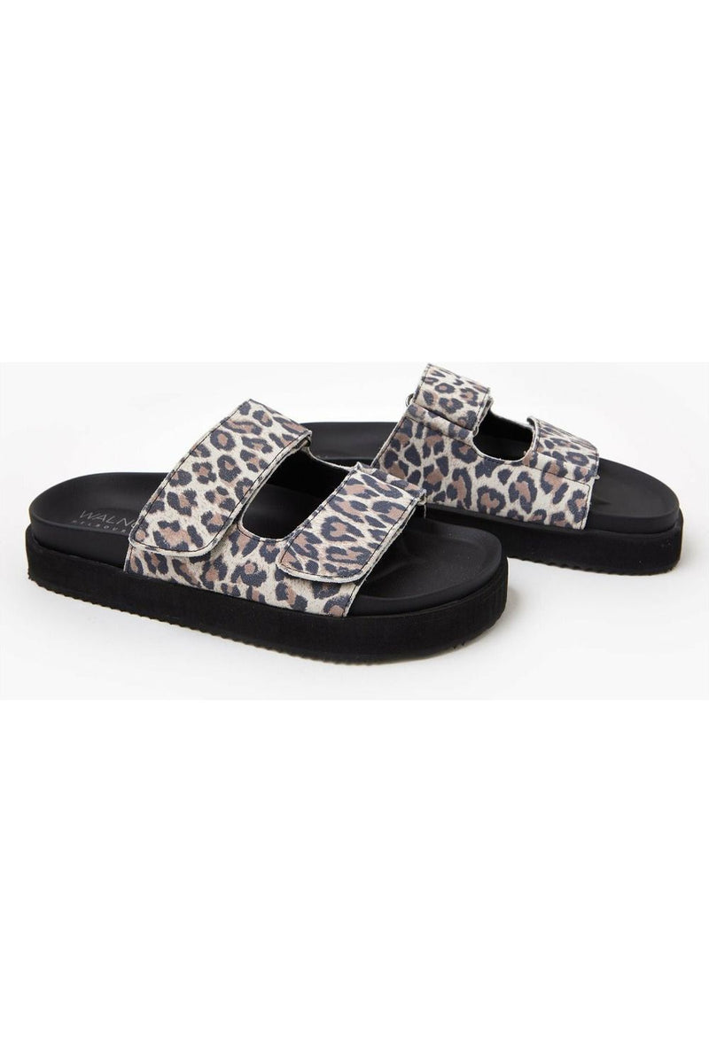 Mel Leather Slide Leopard