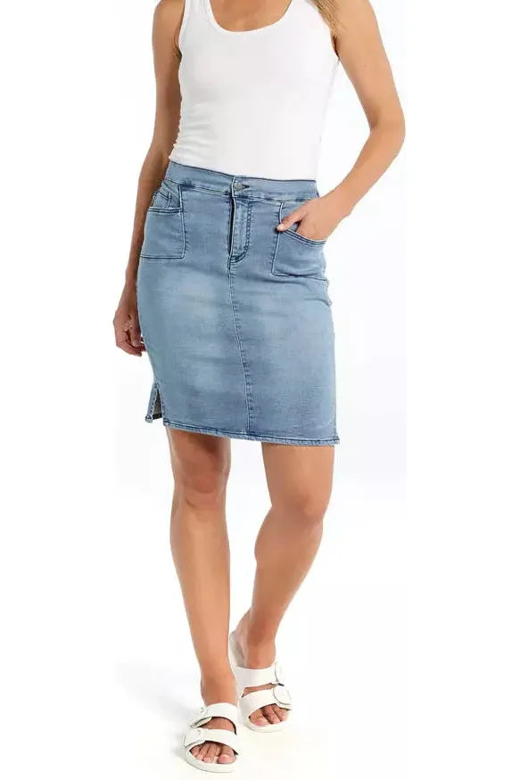 Avici Denim Skirt Light Sky