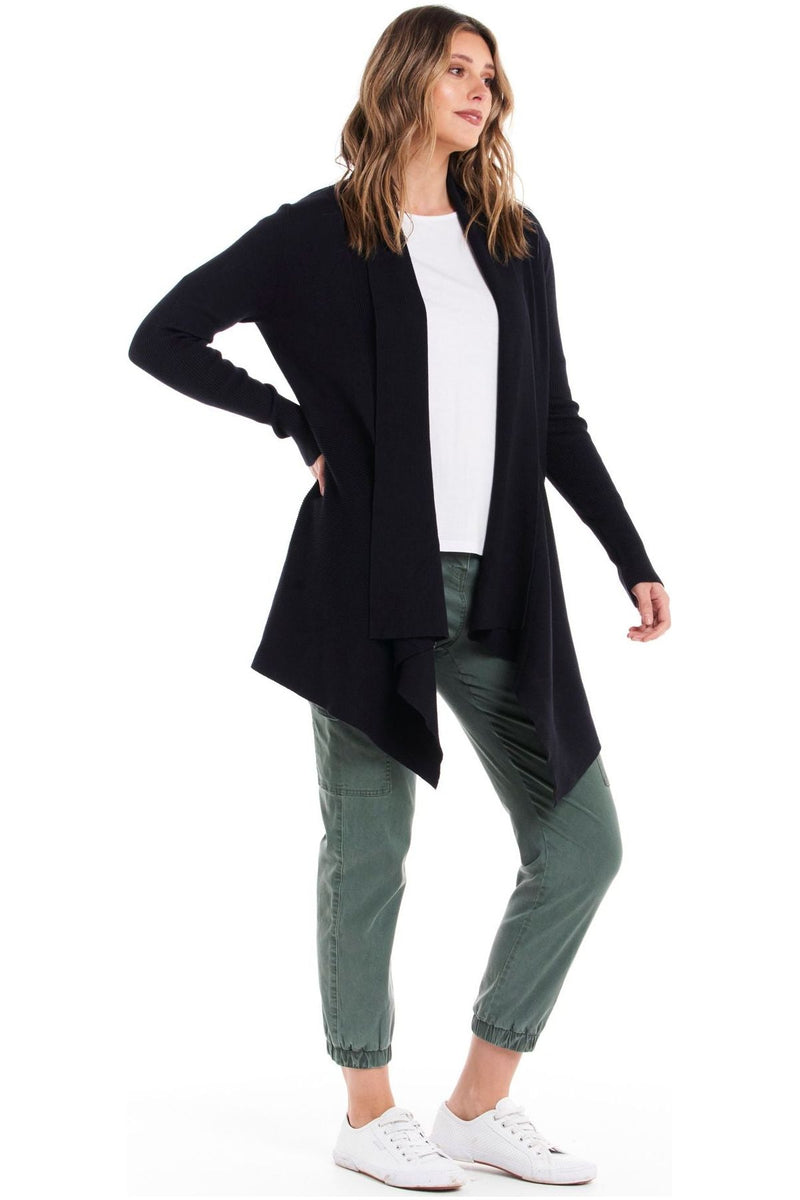 Alyssa Knit Cardigan Graphite Black
