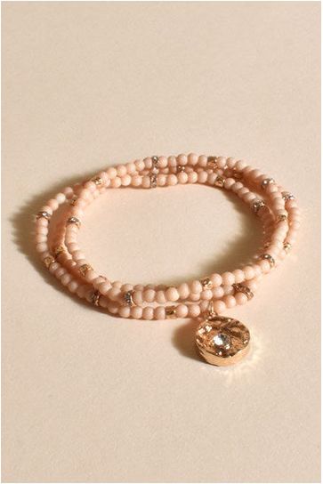 Dainty Trinket Bracelet Set Cream Gold