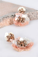 Sequin Floral Earring
