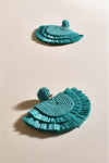 Rio De Janeiro Fringe Earring Teal