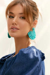 Rio De Janeiro Fringe Earring Teal