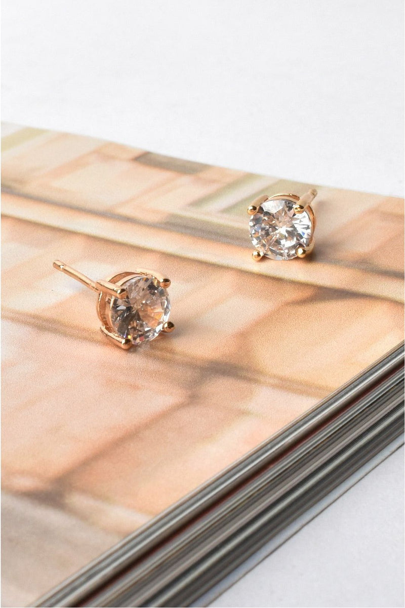 CZ Stud Earring Gold