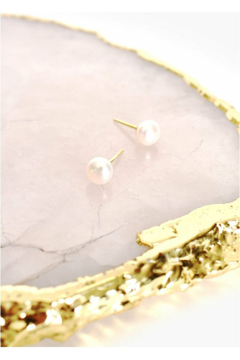 Freshwater Pearl 6mm Stud Earring Cream