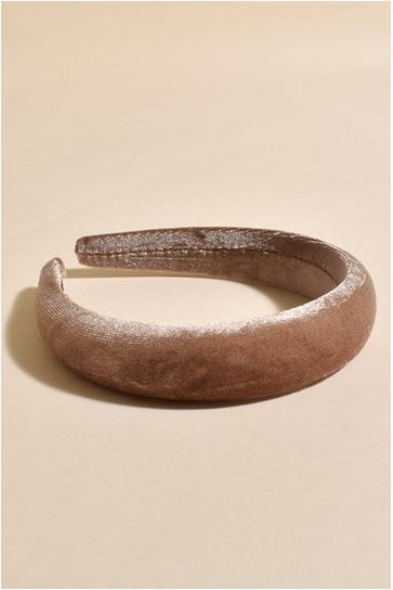 Valerie Velvet Headband Camel