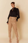 Alexis Faux Leather Pant Camel