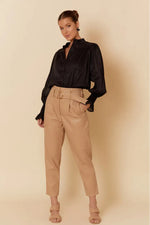 Alexis Faux Leather Pant Camel
