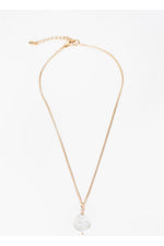 Simple Pearl Drop Layering Necklace Gold