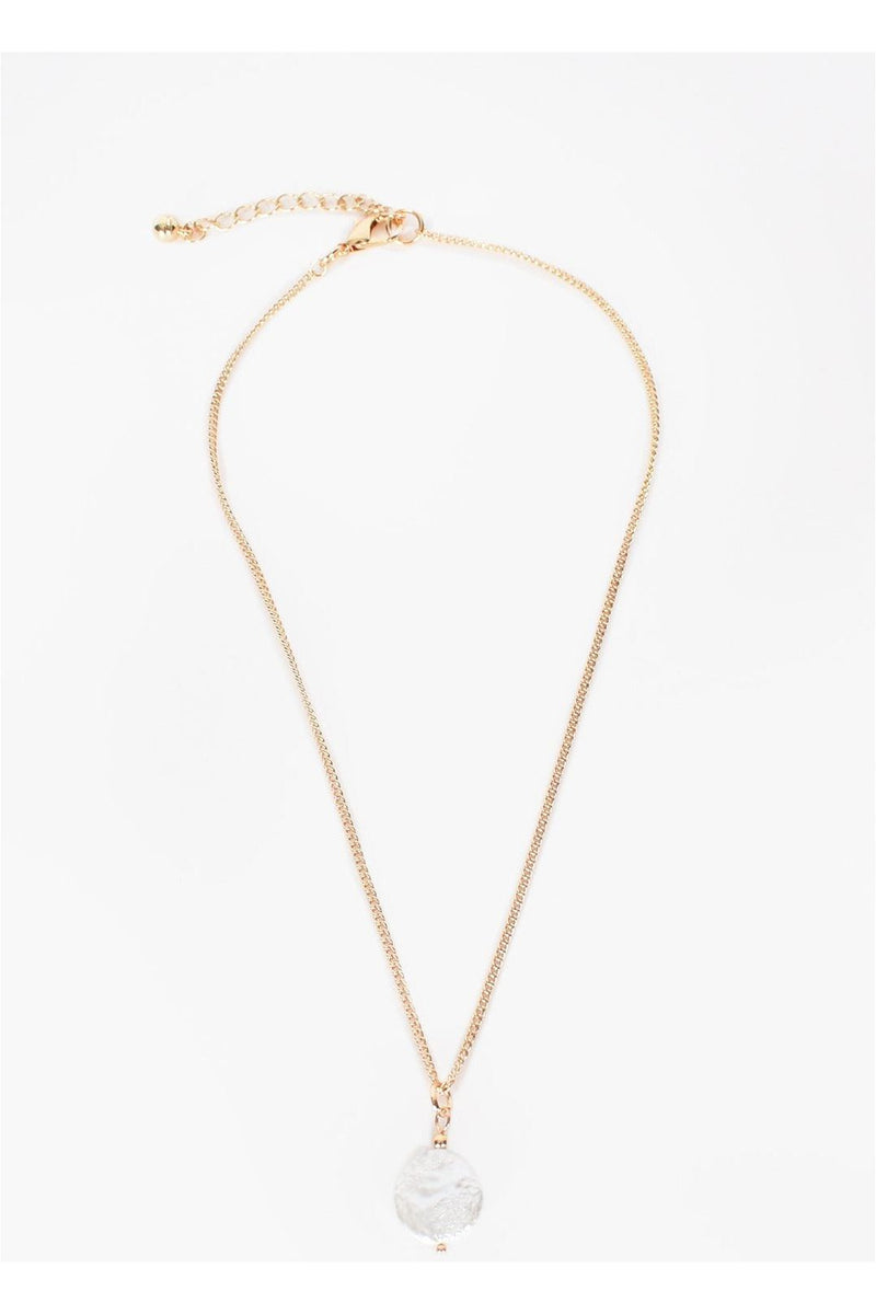 Simple Pearl Drop Layering Necklace Gold