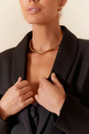 Structured Bar Necklace Gold