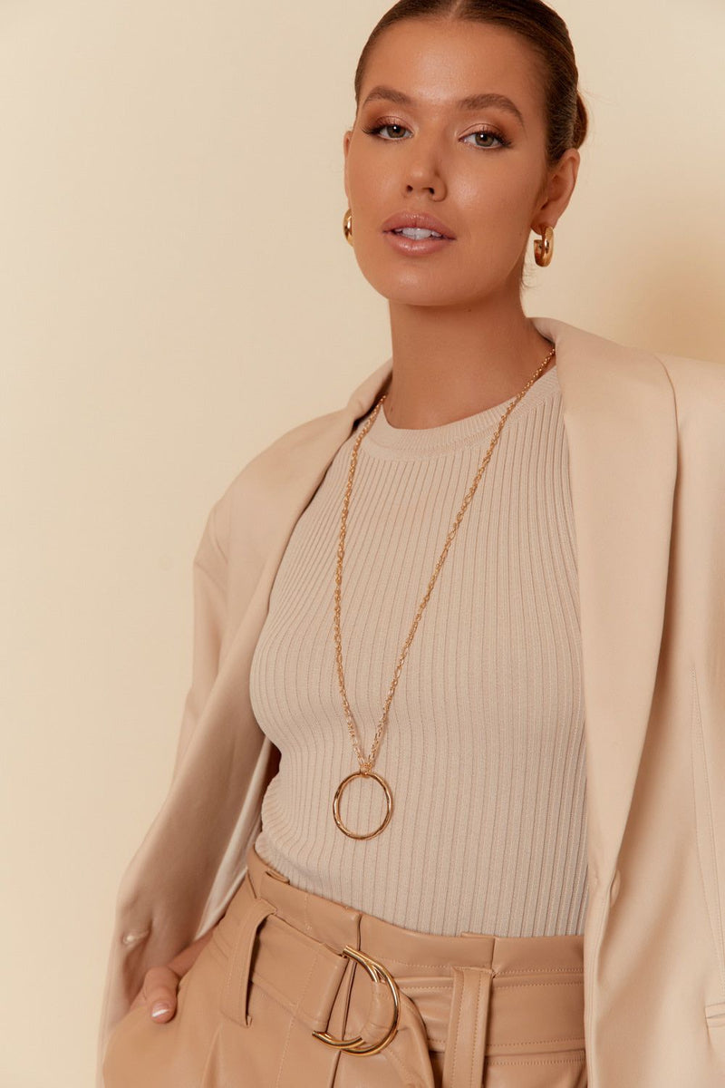 Jones Simple Pendant Necklace Gold
