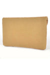 Sea Shells Flap Over Clutch Camel