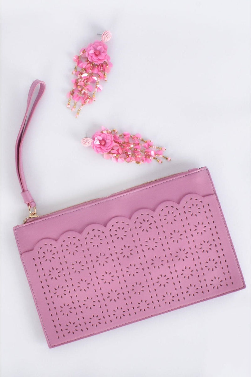 Kyra Cutout Clutch Pink