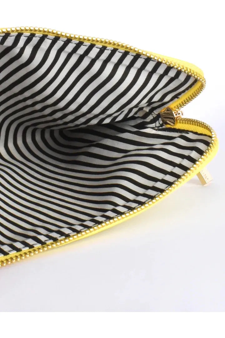 Becca Stitch Detail Zip Pouch Lime