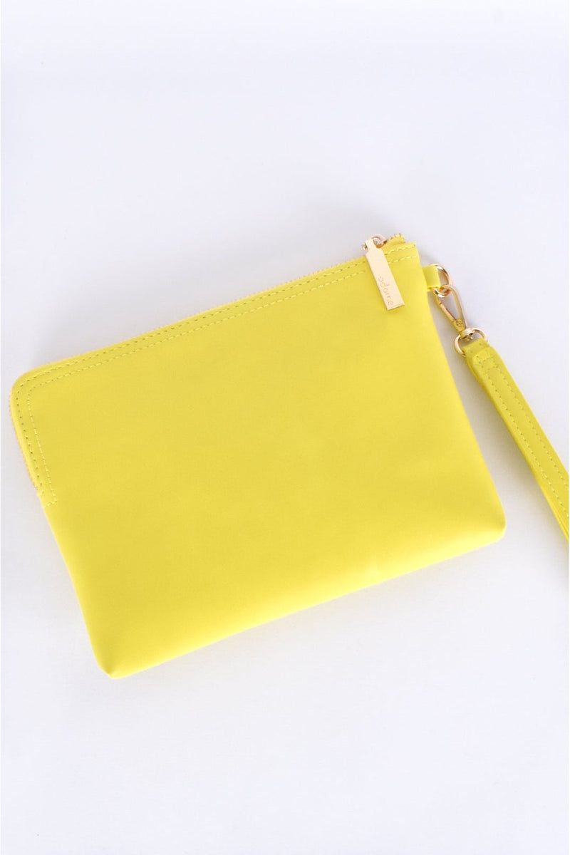 Becca Stitch Detail Zip Pouch Lime