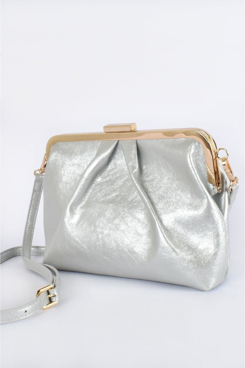 Isabelle Framed Crossbody Bag Silver