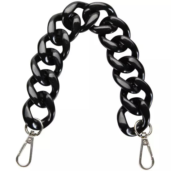 Acrylic Chunky Chain Strap Black