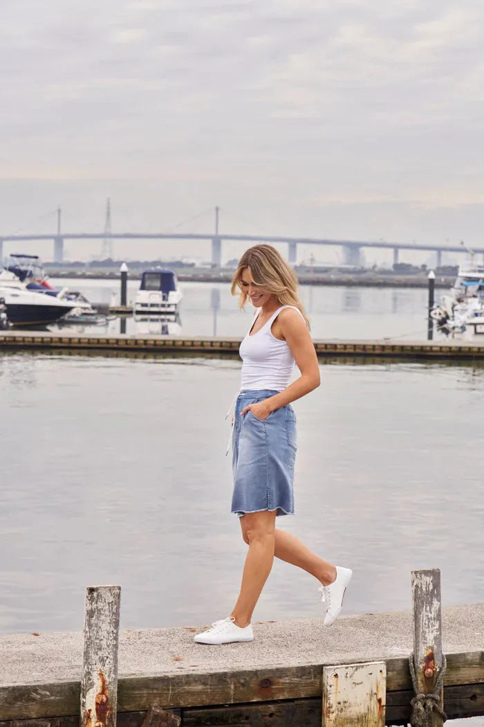 Aston Skirt Denim Blue