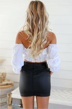 Brigitta Wax Mini Skirt