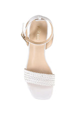 Elly Block Heel Sandals White