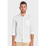 Hampton L/S Linen Shirt White