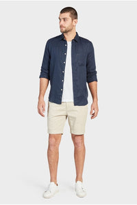 Hampton L/S Linen Shirt Navy