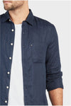 Hampton L/S Linen Shirt Navy