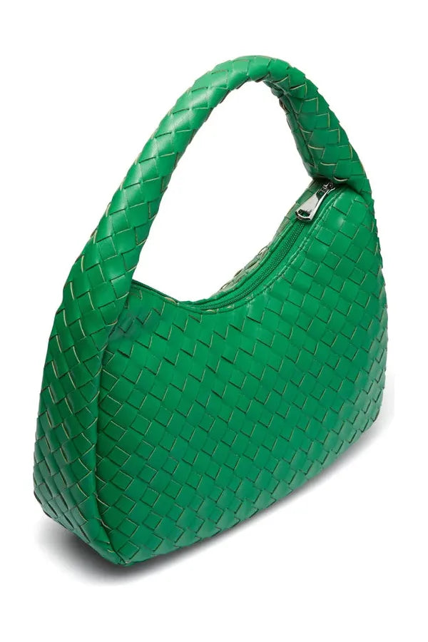 Green leather hot sale hobo bag