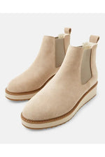 Jade Leather Boot Stone Suede