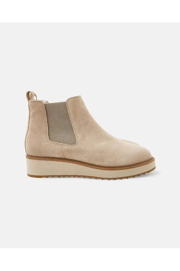 Jade Leather Boot Stone Suede