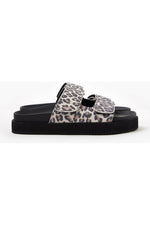Mel Leather Slide Leopard