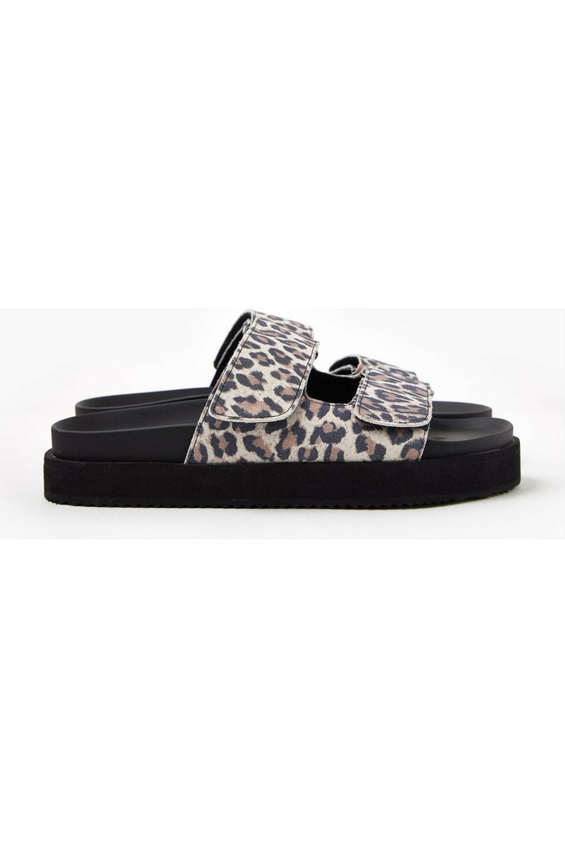 Mel Leather Slide Leopard
