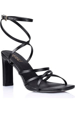 Kindred Strappy Block Heels Black