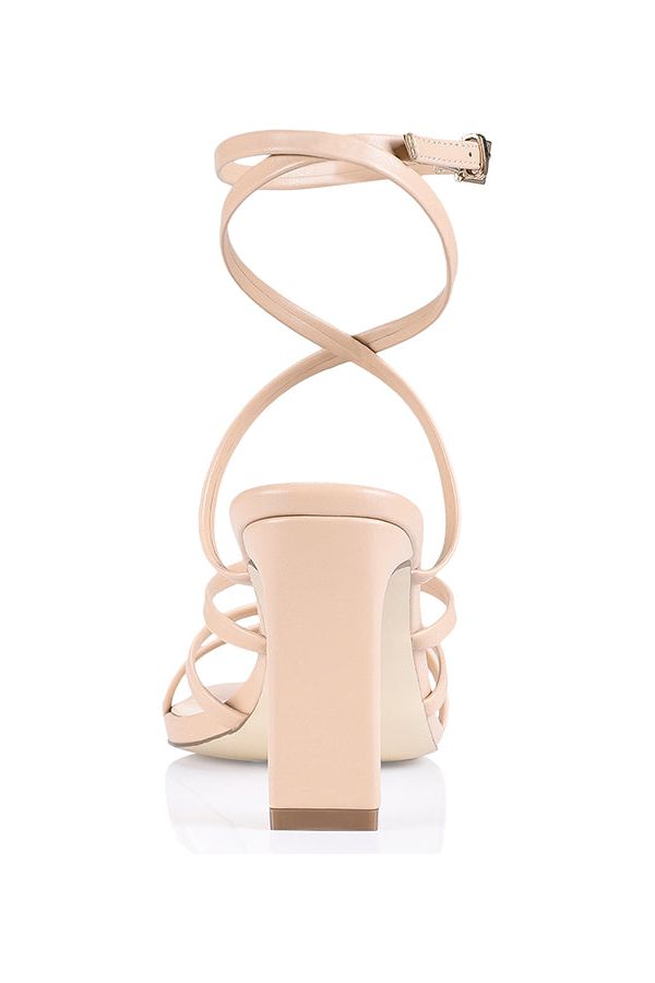 Kindred Strappy Block Heels Nude