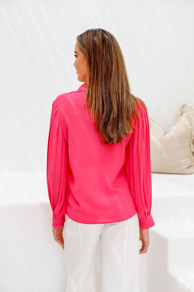 Leilani Pleat Blouse Pink