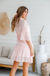 Jilly Broderie Hem Dress Blush