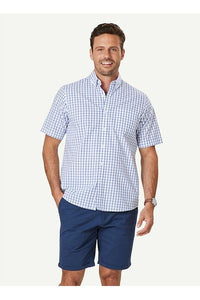 Easy Care Oxford Check S/S Shirt White