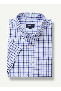 Easy Care Oxford Check S/S Shirt White