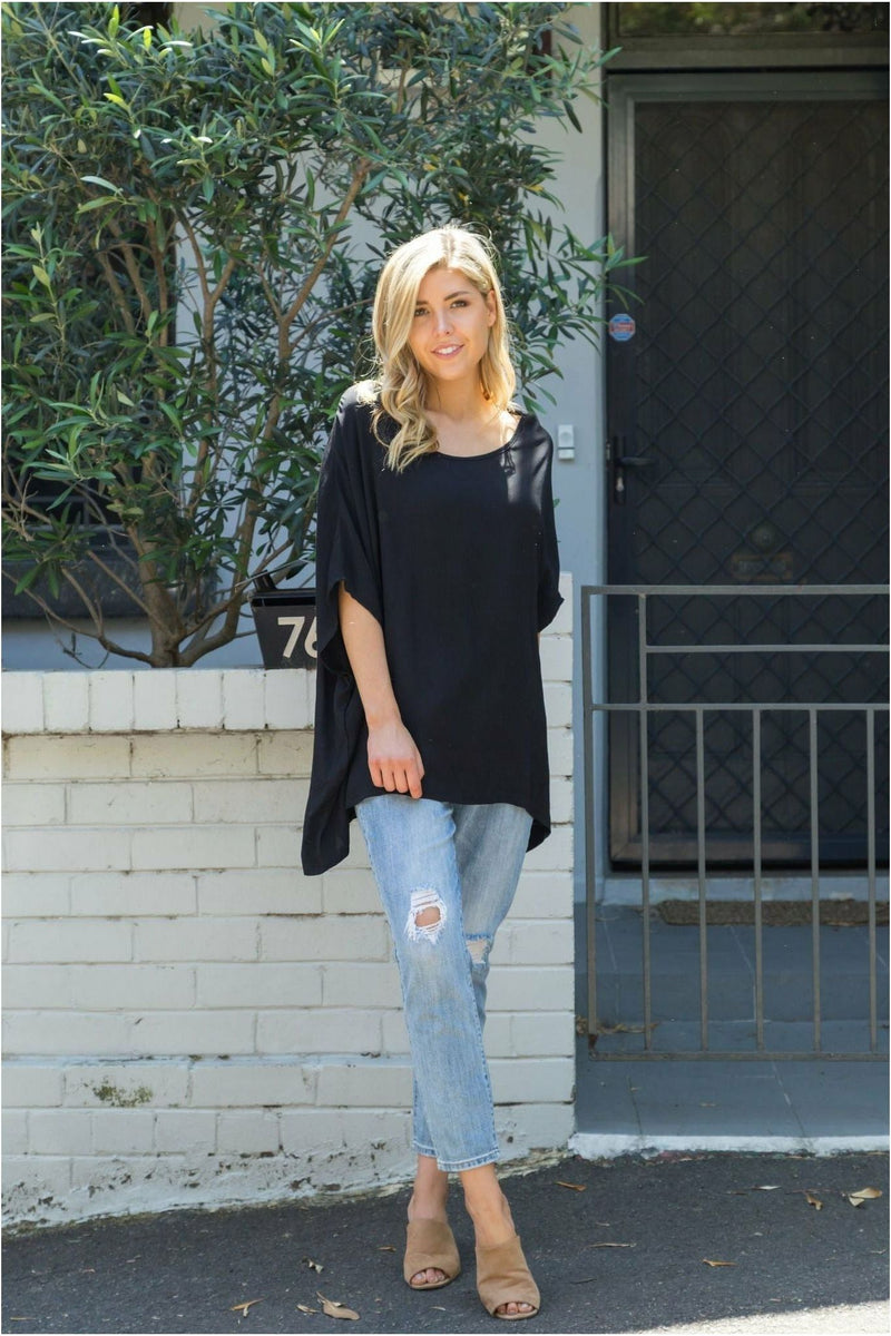 Sim Drape Top Black