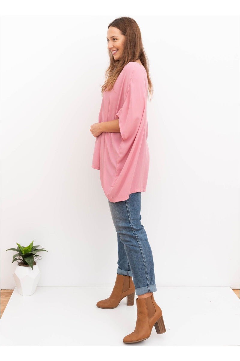 Sim Drape Top Rose