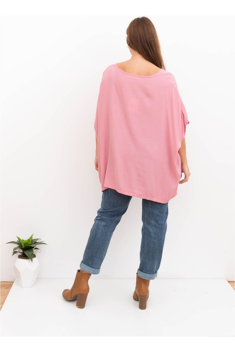 Sim Drape Top Rose