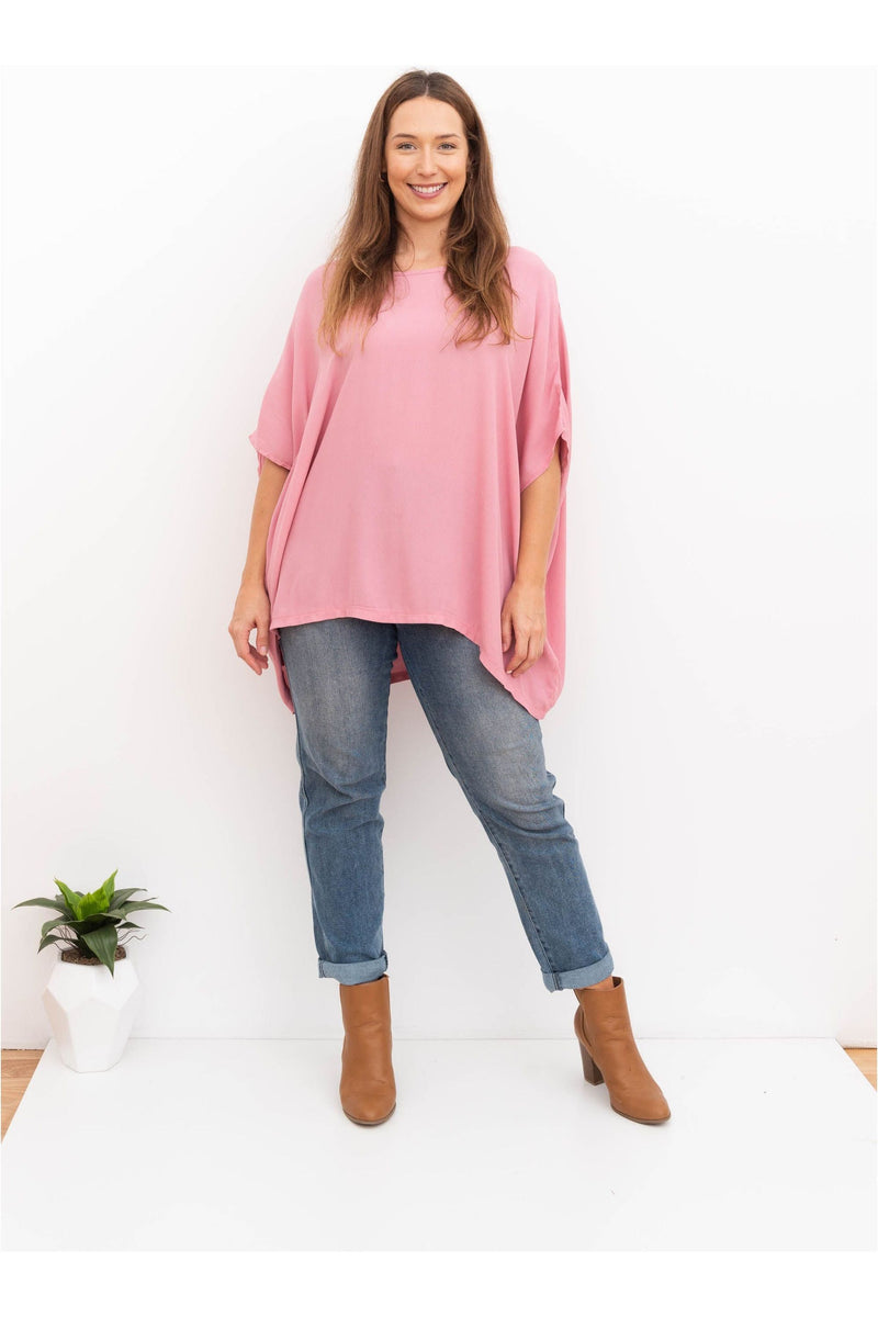 Sim Drape Top Rose