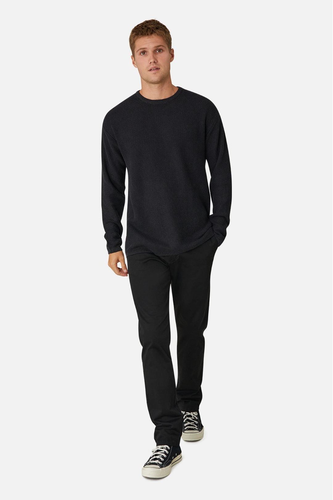 The Washed Knit Culver Black