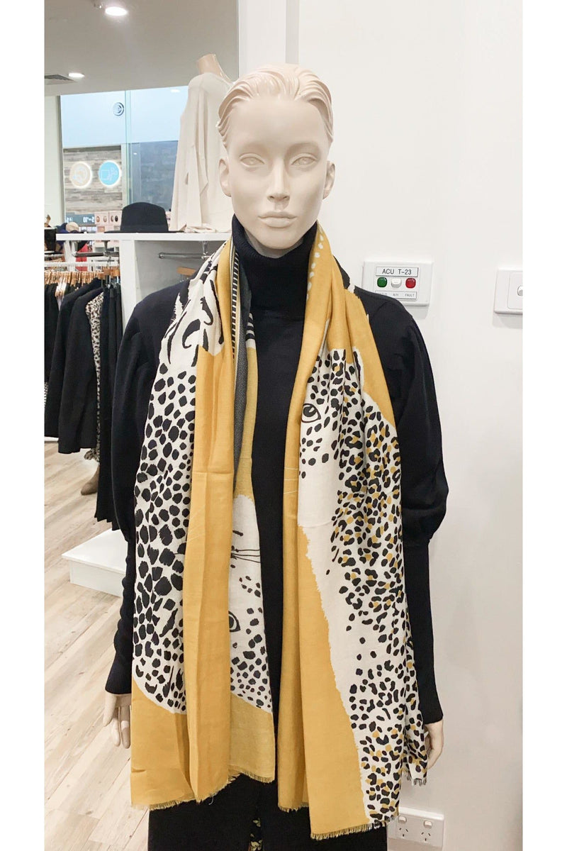 Tiger Scarf Mustard