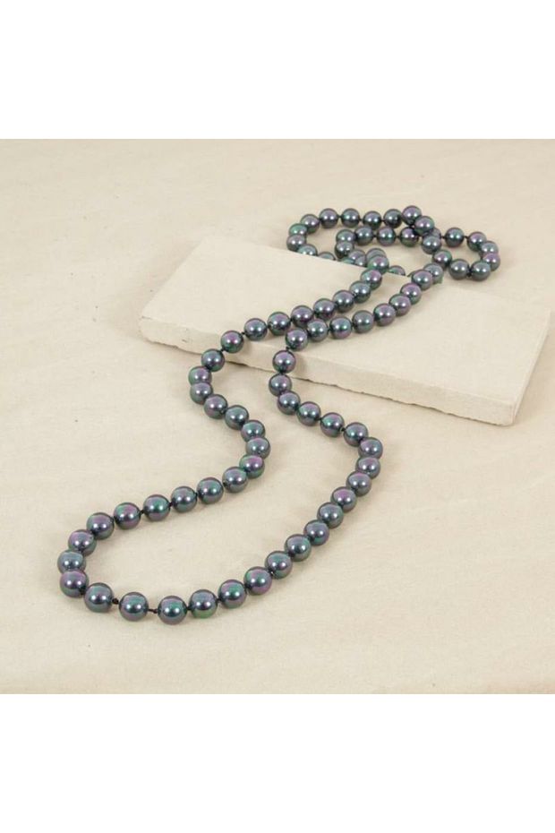 Knotted Glass Pearl Necklace