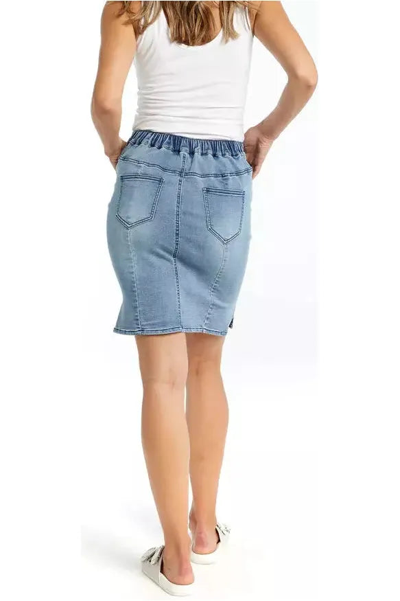 Avici Denim Skirt Light Sky