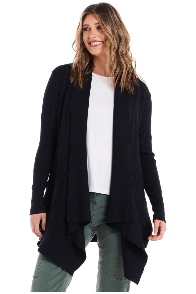Alyssa Knit Cardigan Graphite Black